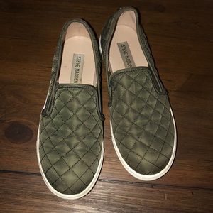 Steve Madden Olive Green Slip On Sneaker